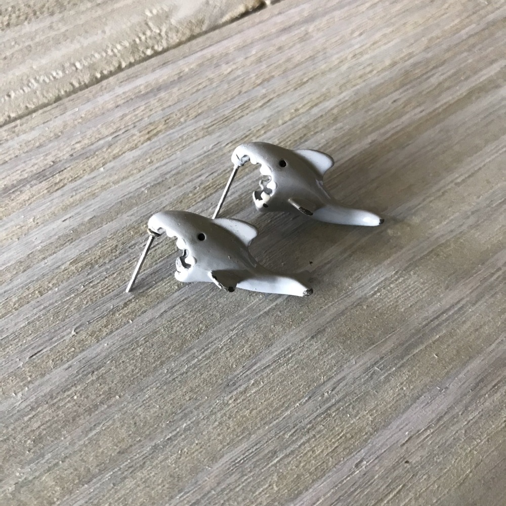 Shark earrings 🦈